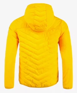 Men's Pelle Pelle Yellow Hooded Puffer Jacket.