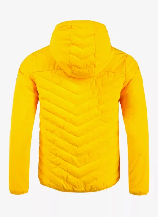 Men's Pelle Pelle Yellow Hooded Puffer Jacket.