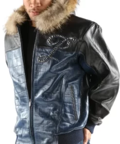 Pelle Pelle Black And Blue Leather Jacket