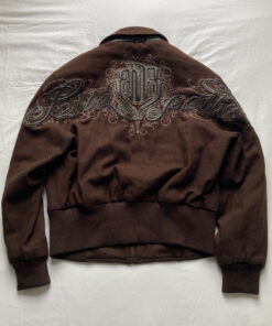 Pelle Pelle Brown Wool Varsity Jacket