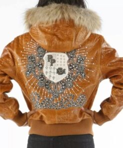 Pelle Pelle Crest Brown Studded Jacket