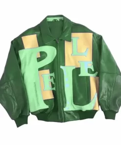 Pelle Pelle Green Leather Bomber Jacket