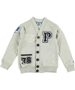 Pelle Pelle Kids Varsity Gray Jacket