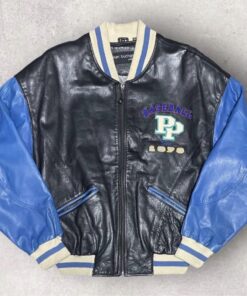 Pelle Pelle Marc Buchanan Blue & Black Leather Jacket.