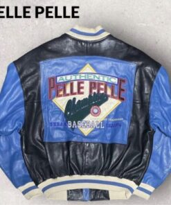 Pelle Pelle Marc Buchanan Blue & Black Leather Jacket