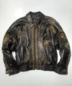 Pelle Pelle Marc Buchanan Studded Leather Bomber Jacket