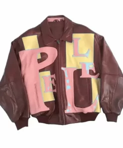 Pelle Pelle Maroon Leather Bomber Jacket