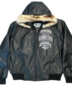 Pelle Pelle Men's Black And Silver Chi-town Jacket