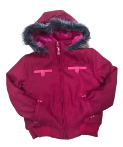 Pelle Pelle Pink Wool Hooded Bomber Jacket