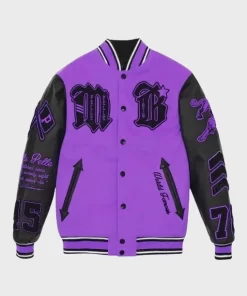 Pelle Pelle Purple Varsity Jacket