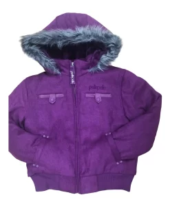 Pelle Pelle Purple Wool Hooded Bomber Jacket