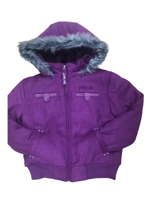 Pelle Pelle Purple Wool Hooded Bomber Jacket