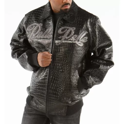 Pelle Pelle Script Black Leather Jacket