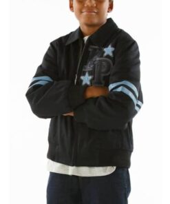 Pelle Pelle Soda Club Black Blue Kids Jacket.