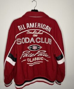 Pelle Pelle Soda Club Red And Black Jacket.