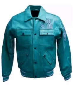 Pelle Pelle Star 1978 Cyan Leather Jacket