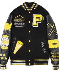 Pelle Pelle Varsity New Black And Yellow Jacket