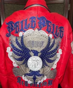 Pelle Pelle Vintage Red Leather Bomber Jacket