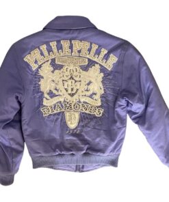 Pelle Pelle Women's Purple And Silver Diamonds Jacket