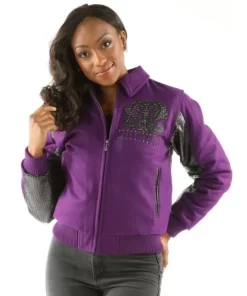 Pelle Pelle Womens Purple Bomber Jacket.