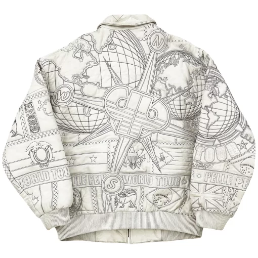 Pellé Pellé World Tour White Leather Jacket.