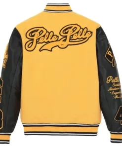 Pelle Pelle Yellow Varsity Letterman Jacket.