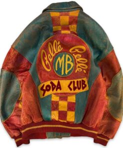 Pelle Pelle ‘soda Club’ Patched Checkered Leather Jacket