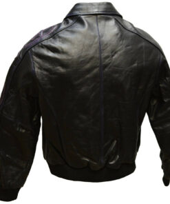 Vintage Pelle Pelle Embroidered Black Leather Jacket. (2)