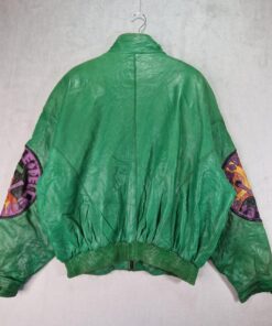 Vintage Pelle Pelle Marc Buchanan Green Leather Jacket.