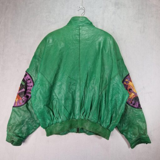 Vintage Pelle Pelle Marc Buchanan Green Leather Jacket.