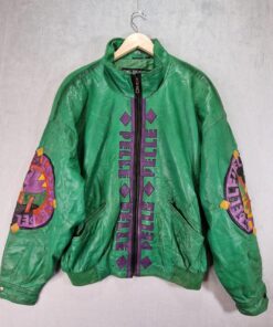 Vintage Pelle Pelle Marc Buchanan Green Leather Jacket