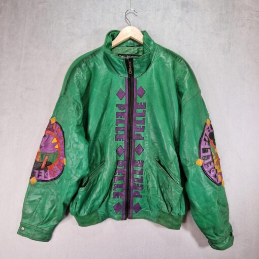 Vintage Pelle Pelle Marc Buchanan Green Leather Jacket