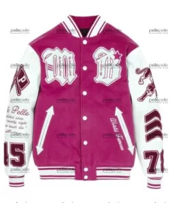 MB Pelle Pelle Pink Varsity Jacket