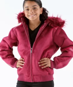 Pink Pelle Pelle Kids Hooded Wool Jacket