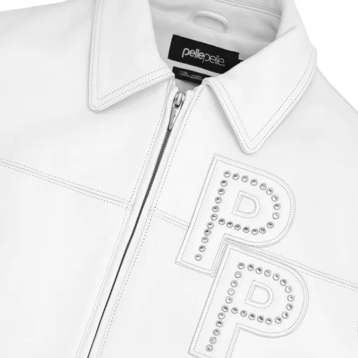 Pelle Pelle White Plush Leather Jacket | Men & Women