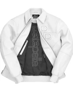 Pelle Pelle White Plush Leather Jacket | Men & Women