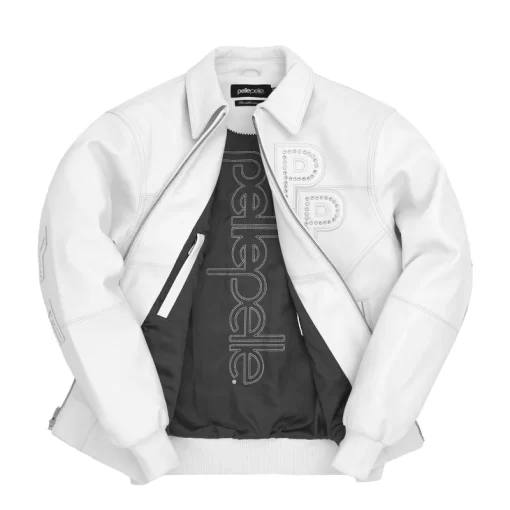 Pelle Pelle White Plush Leather Jacket | Men & Women