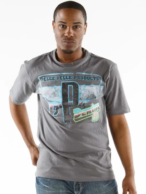 Exclusive Pelle Pelle Steel Gray T Shirt