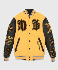 Pelle Pelle Yellow Black Varsity Wool Jacket