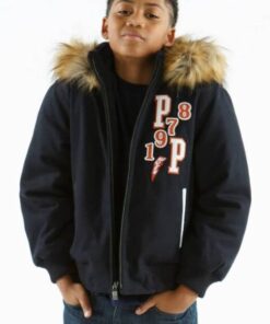 Pelle Pelle 1978 Flighting Navy Fur Kids Jacket