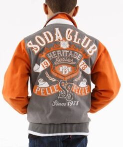 Pelle Pelle 1978 Soda Club Heritage Series Grey and Orange Kids Jacket