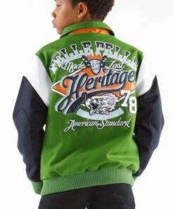 Pelle Pelle 78 Heritage American Standard Green and Black Kids Jacket