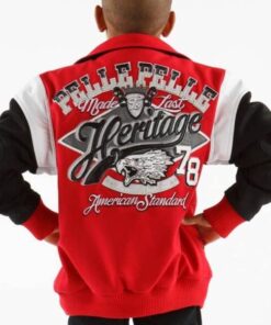 Pelle Pelle 78 Heritage American Standard Red and Black Kids Jacket