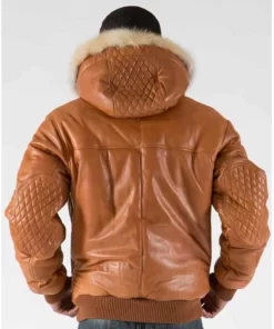 Pelle Pelle Brown Quilted Fur Hood Jacket | Men Jacket