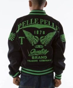 Pelle Pelle Kids Chenille Green Patch Jacket