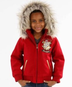 Pelle Pelle Kids Limited Edition Red Fur Hooded Jacket