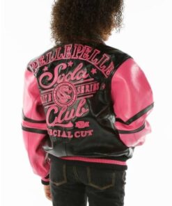 Pelle Pelle Kids Soda Club Plushpink Leather Jacket