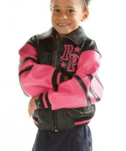 Pelle Pelle Kids Soda Club Plushpink Leather Jacket