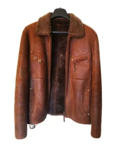 Pelle Pelle Brown Sherpa Leather Fur Coat | Men & Women