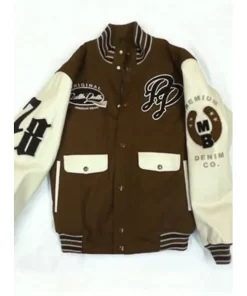 Pelle Pelle Denim Co. Brown Varsity Jacket | Wool Jacket